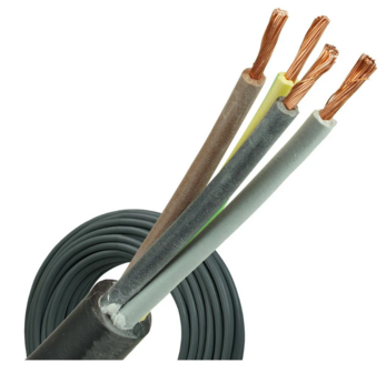 Neopreen kabel  4 x 1,5 mm&sup2;   100 meter